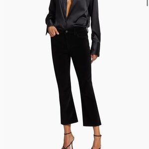 Frame Denim Le Crop Mini Boot Velvet Trousers